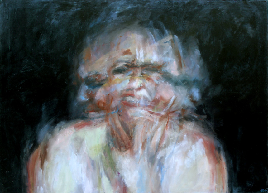 Mykolė Ganusauskaitė. „Peizažas IV“, drobė, aliejus, 195x130 cm, 2012