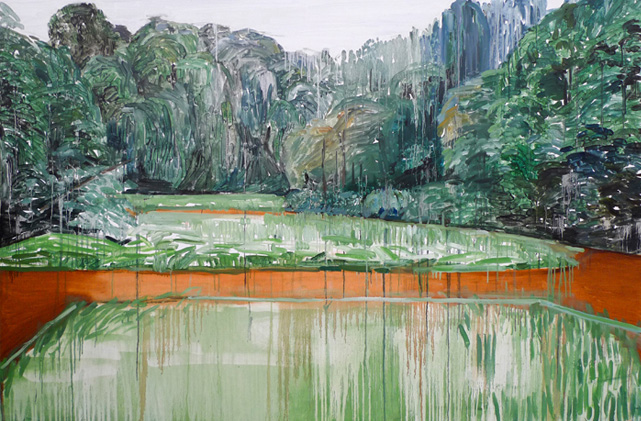 Mykolė Ganusauskaitė. „Peizažas IV“, drobė, aliejus, 195x130 cm, 2012