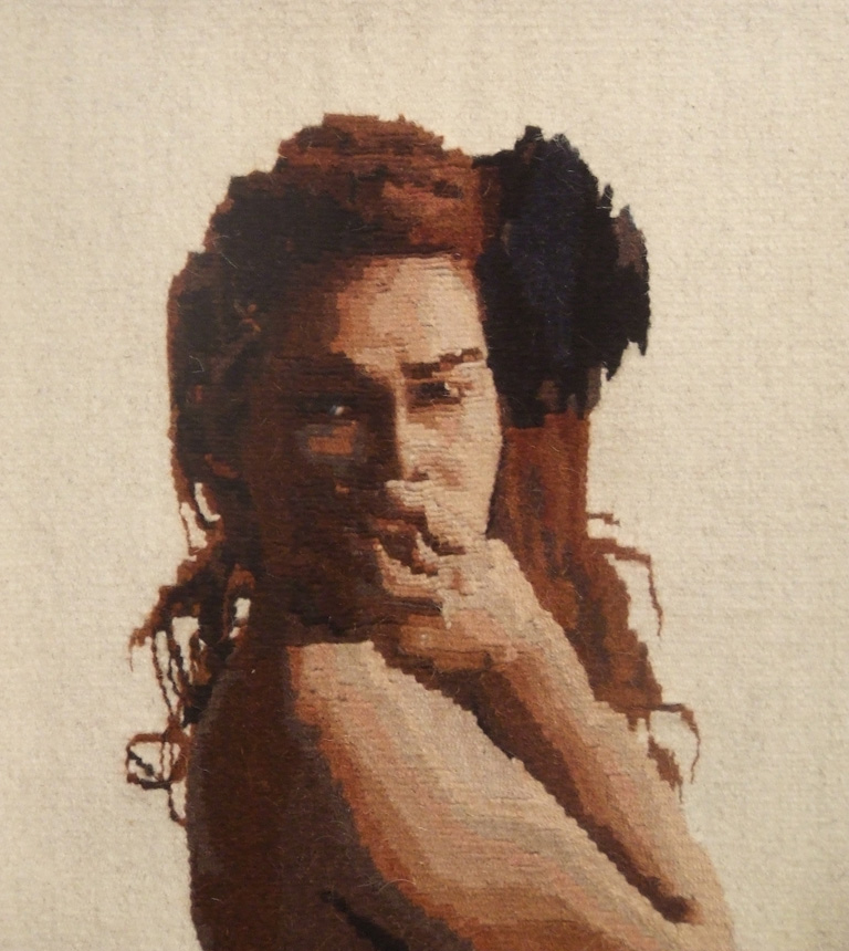 Ieva Baltrėnaitė. „Atvirai“ (fragmentas), vilna, linas, tapiserija, 2013