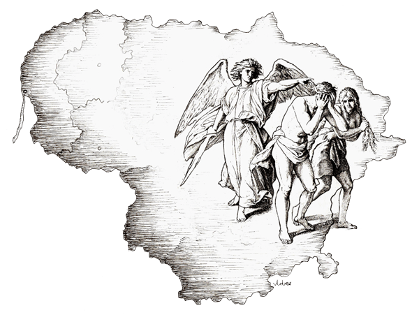 Vladimiro Beresniovo karikatūra „Išvarymas“