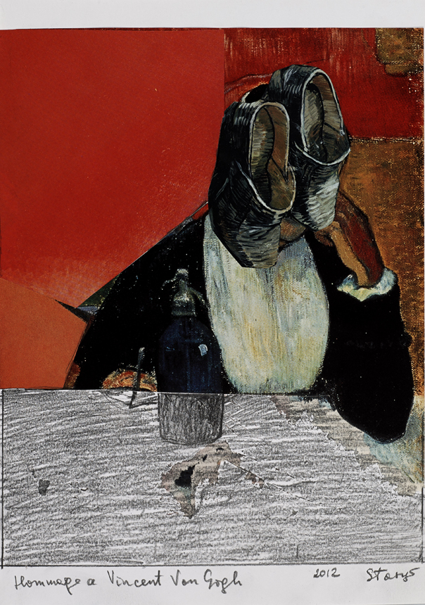 Stasys Eidrigevičius. „Hommage à Vincent van Gogh“, 2012.  Iš galerijoje „Artemis“ (Krokuva) iki lapkričio 28 d. veiksiančios S. Eidrigevičiaus parodos „Dialogas su citata“