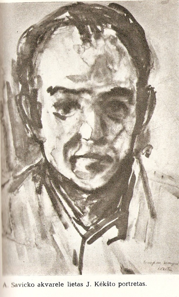 Juozas Kėkštas. Augustino Savicko akvarelė