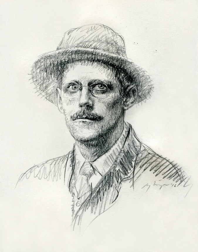 Jamesas Joyce’as. Ugnės Žilytės piešinys