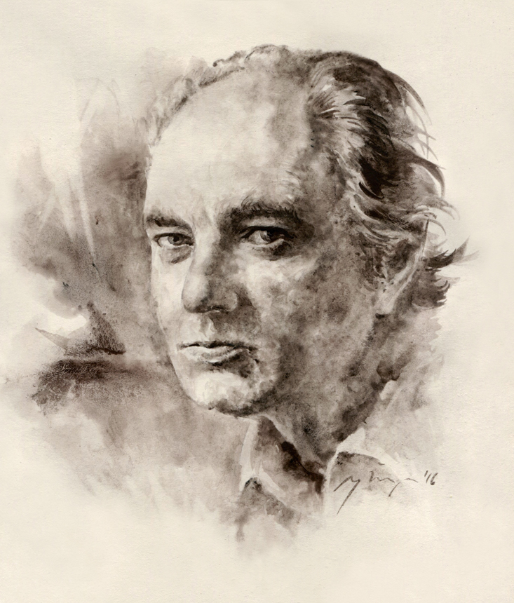 Thomas Bernhardas. Ugnės Žilytės piešinys