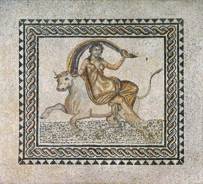 „Europos pagrobimas“, mozaika, apie 200–250 m. Arlio antiko muziejus