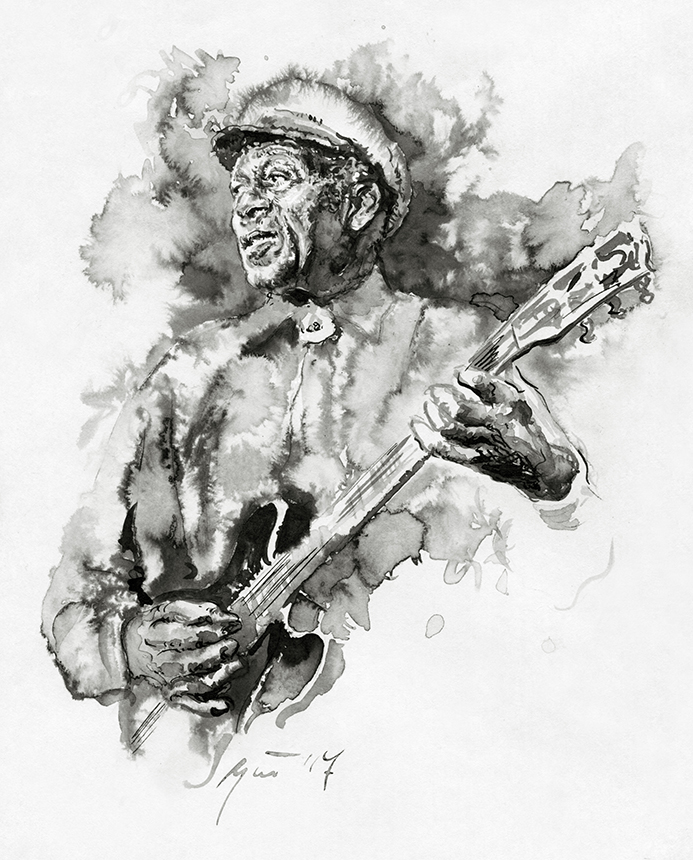 Chuckas Berry. Ugnės Žilytės piešinys