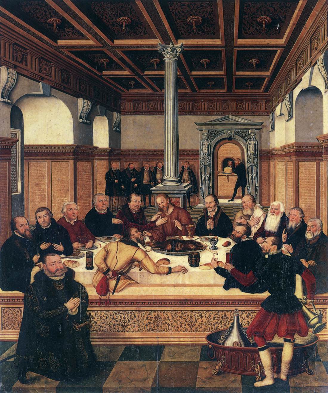 Lucas Cranachas jaunesnysis. „Paskutinė vakarienė“, 1565