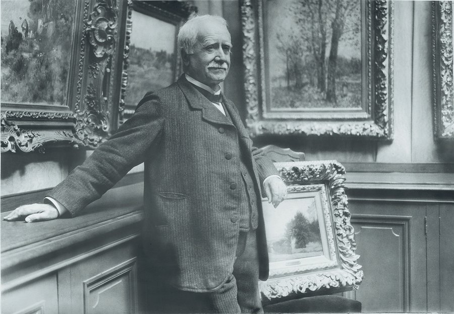Paulis Durand’as-Ruelis savo galerijoje 1910 m.  Dornaco nuotrauka,  Filadelfijos meno muziejaus nuosavybė