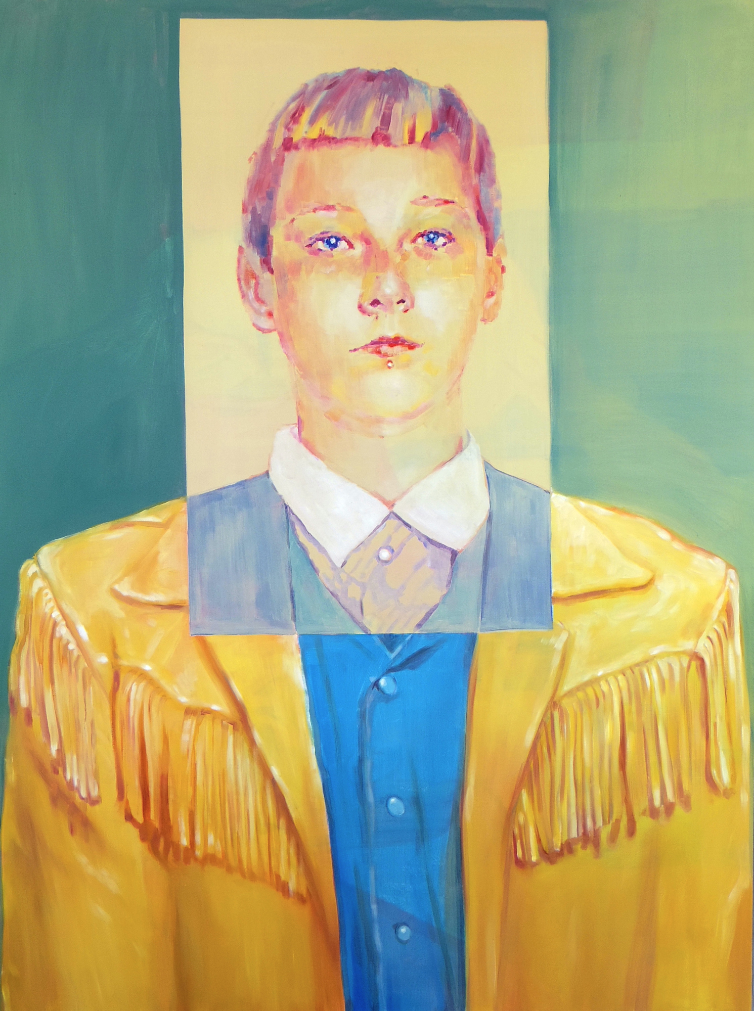 Donata Minderytė. „Me as Joe Buck“, drobė, aliejus, 170 × 130 cm, 2023.