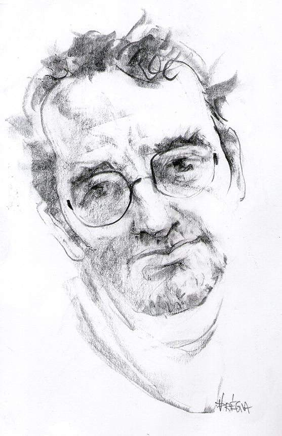 Roberto Bolano. Vido Drėgvos piešinys