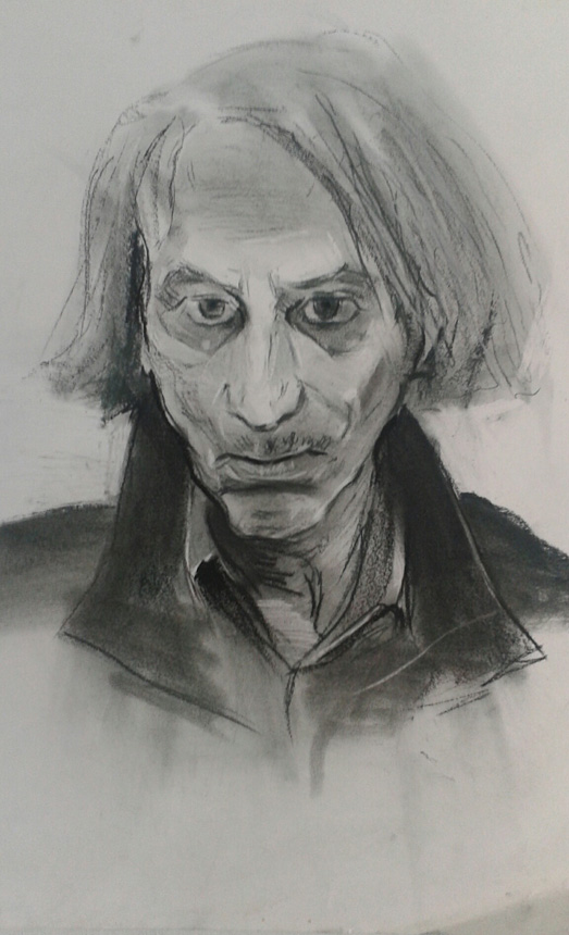 Michelis Houellebecqas. Agnės Juškaitės piešinys