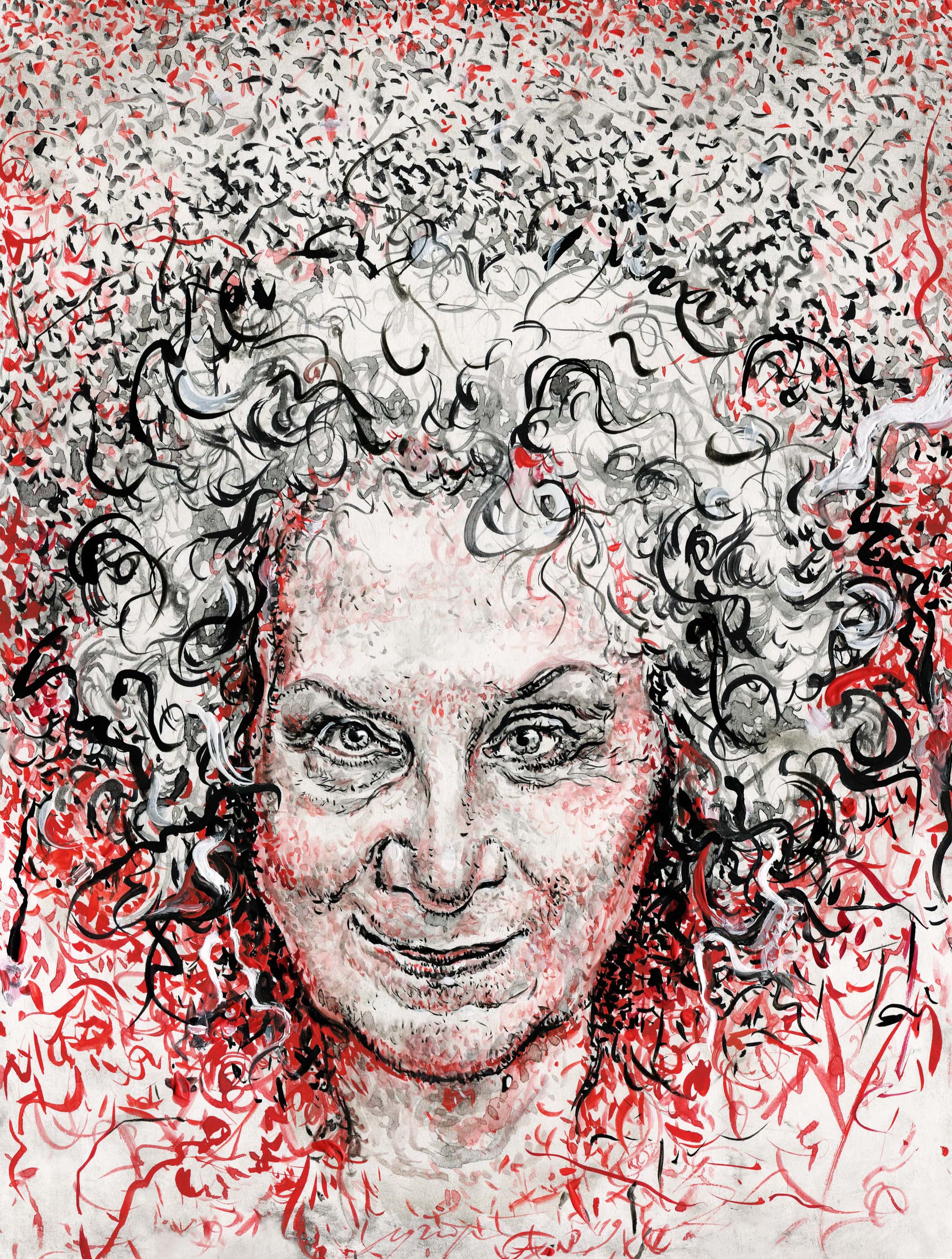 Margaret Atwood. Ugnės Žilytės piešinys